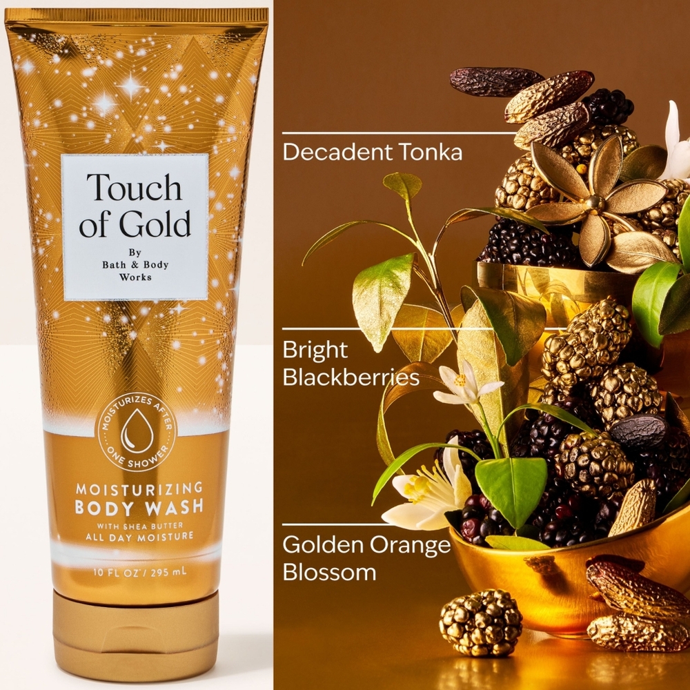 Bath & Body Works Touch of Gold Moisturizing Body Wash 10oz NEW